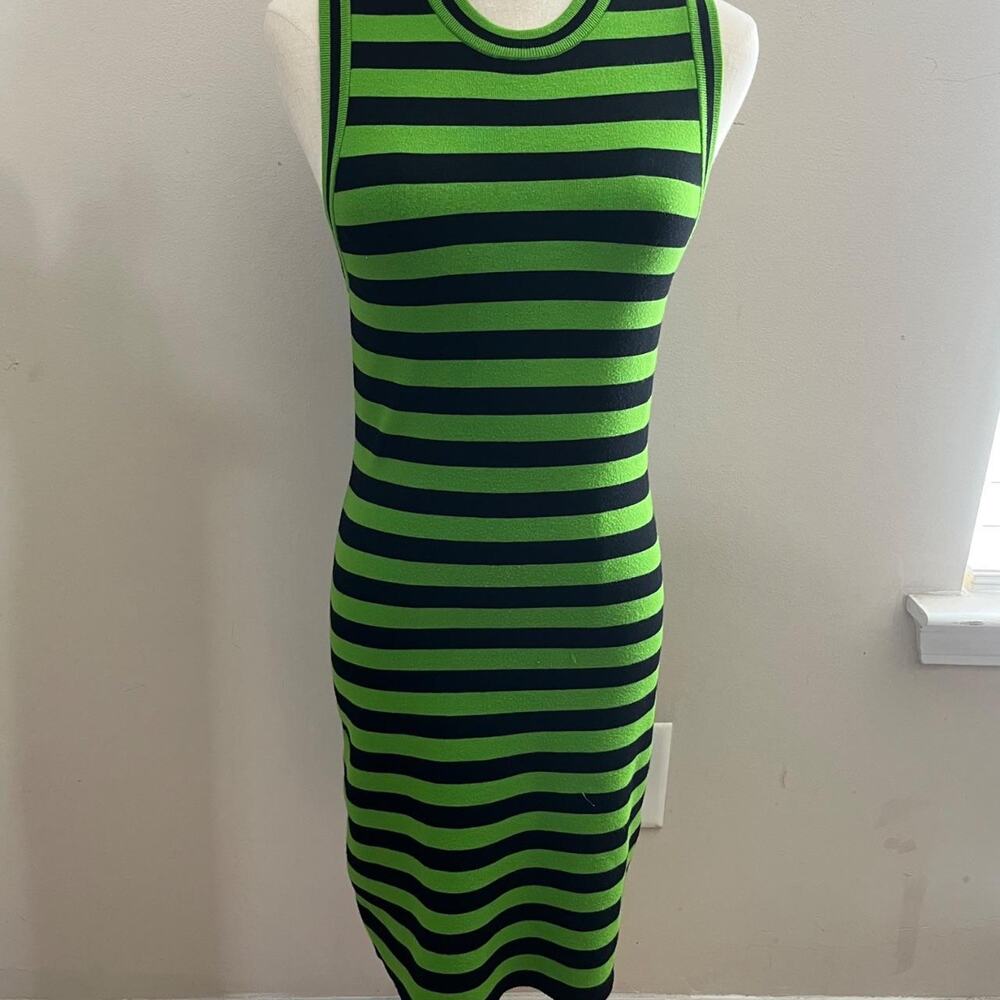 Women's Alice and Olivia Size Large Striped Sleeveless Dress